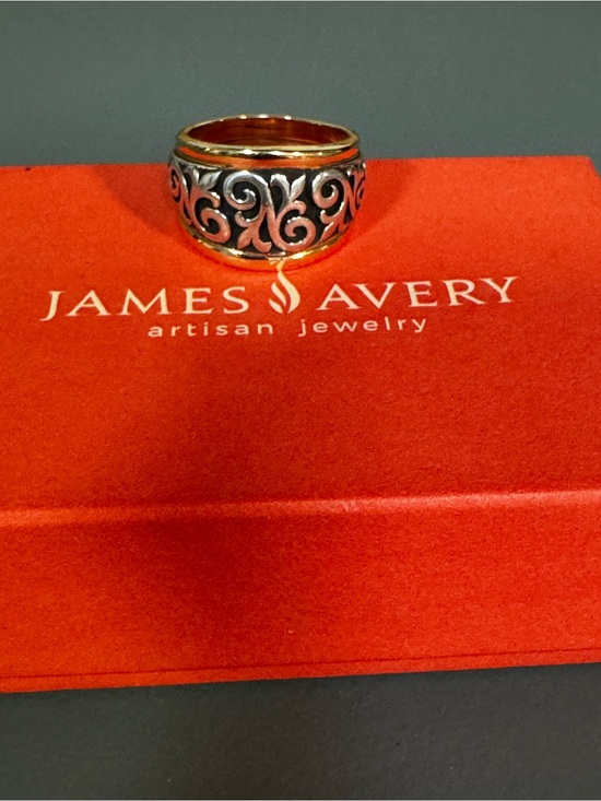 James Avery Jewelry - James Avery retired Fleur De Lis 925 Silver and 14 K Gold